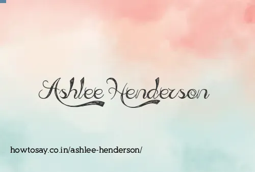 Ashlee Henderson