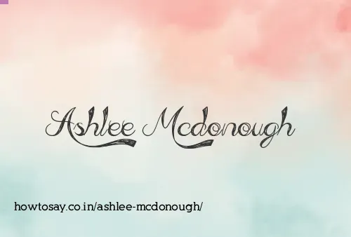 Ashlee Mcdonough
