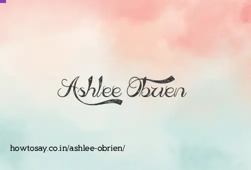 Ashlee Obrien