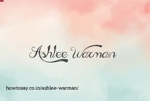 Ashlee Warman