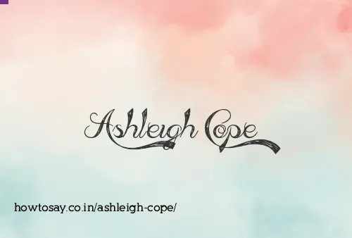Ashleigh Cope