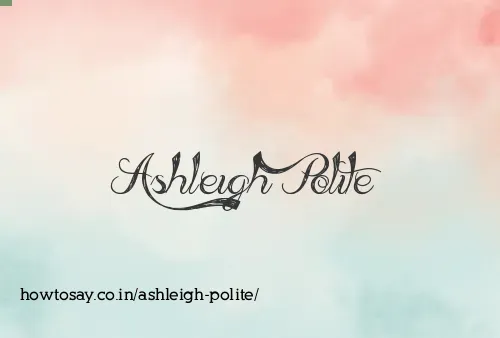 Ashleigh Polite
