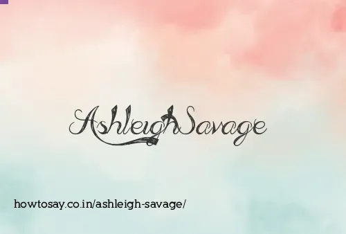 Ashleigh Savage