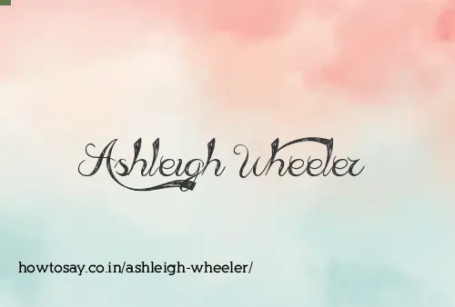 Ashleigh Wheeler