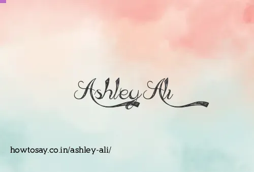 Ashley Ali