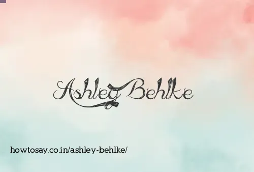 Ashley Behlke
