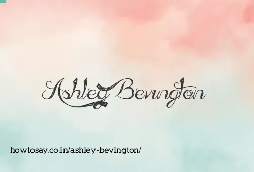 Ashley Bevington