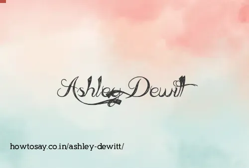 Ashley Dewitt