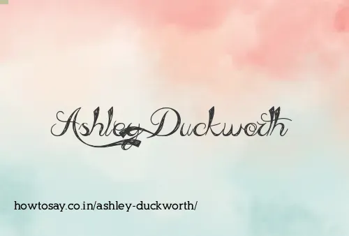 Ashley Duckworth