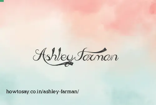 Ashley Farman