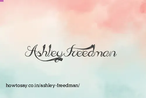 Ashley Freedman