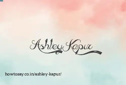 Ashley Kapur