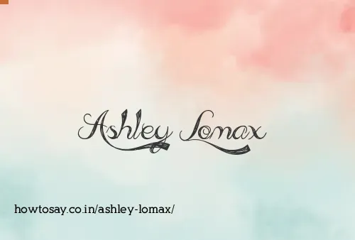 Ashley Lomax