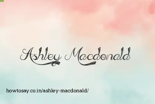 Ashley Macdonald