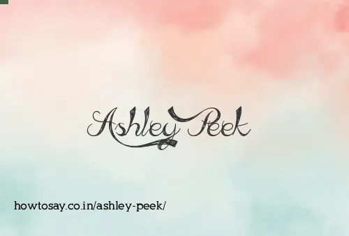 Ashley Peek