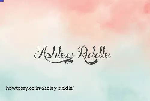 Ashley Riddle