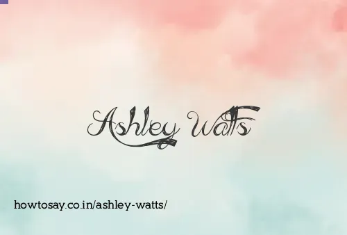 Ashley Watts