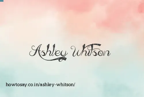Ashley Whitson