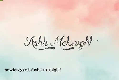 Ashli Mcknight