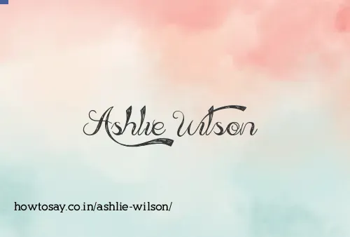 Ashlie Wilson