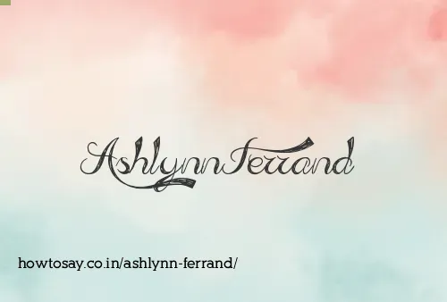 Ashlynn Ferrand