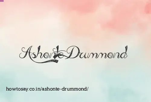 Ashonte Drummond