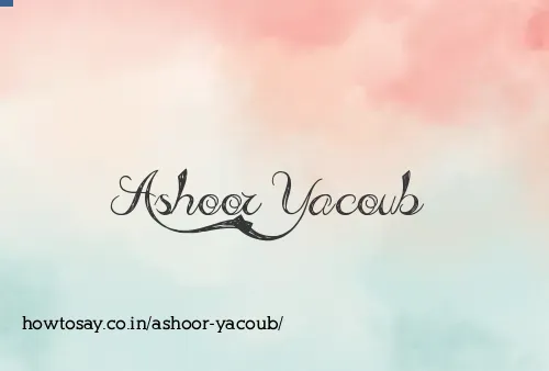 Ashoor Yacoub