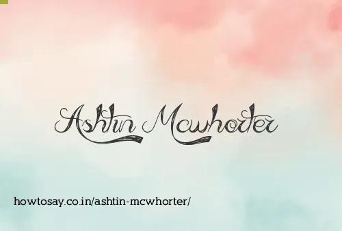 Ashtin Mcwhorter