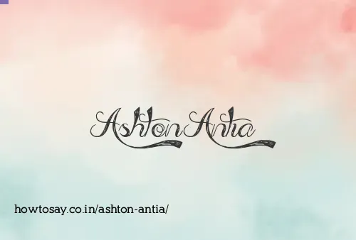 Ashton Antia