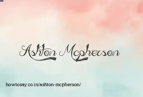 Ashton Mcpherson