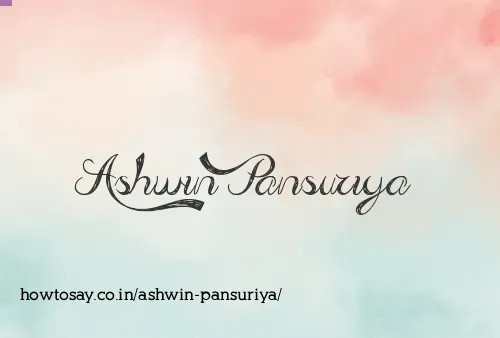 Ashwin Pansuriya