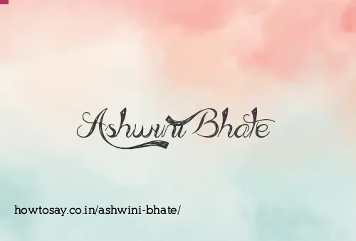 Ashwini Bhate