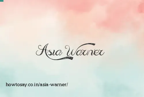 Asia Warner