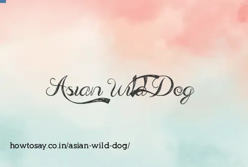 Asian Wild Dog