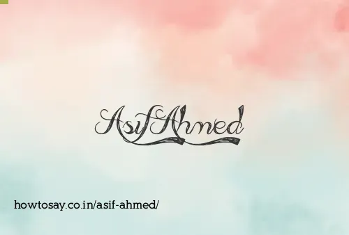 Asif Ahmed