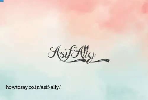 Asif Ally