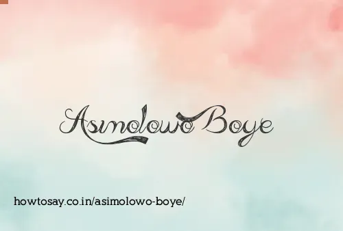 Asimolowo Boye