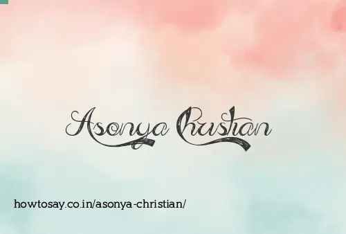 Asonya Christian