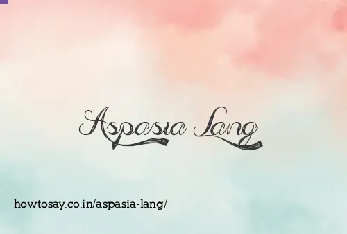 Aspasia Lang