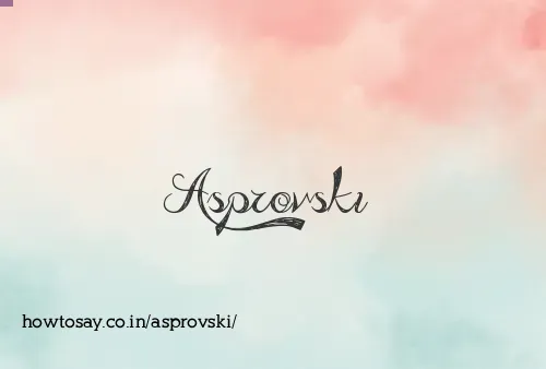 Asprovski