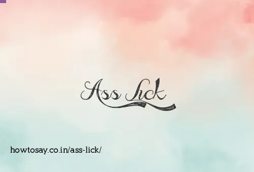 Ass Lick