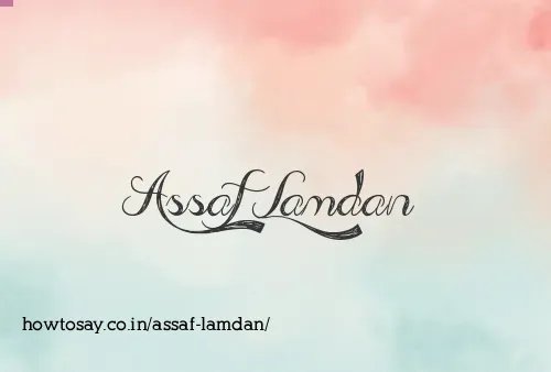 Assaf Lamdan