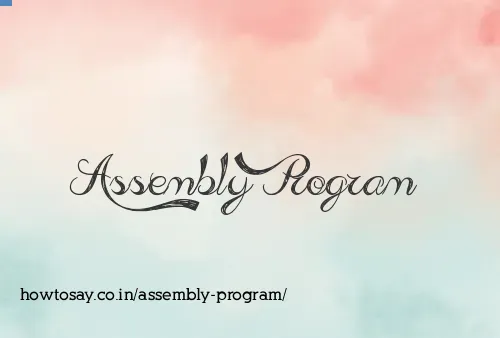 Assembly Program