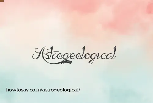 Astrogeological