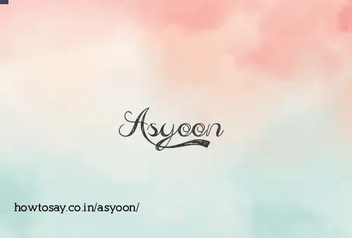 Asyoon