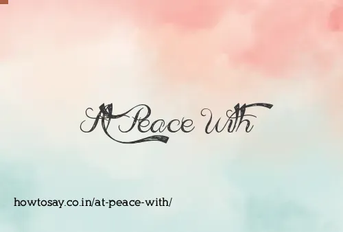 At Peace With