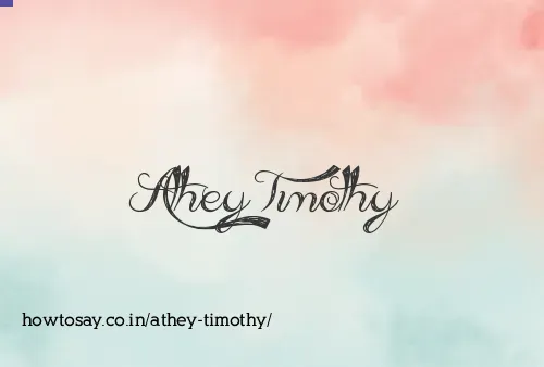 Athey Timothy