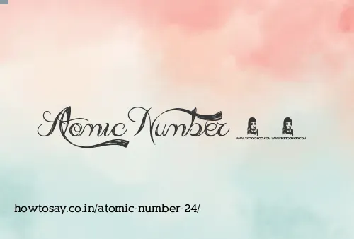 Atomic Number 24