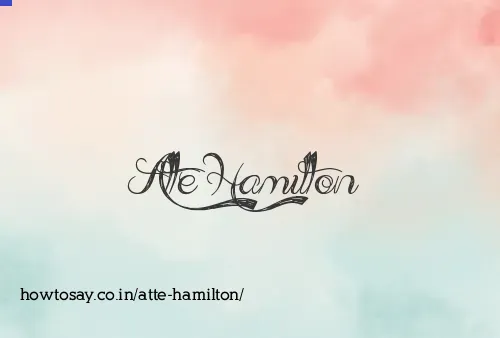Atte Hamilton