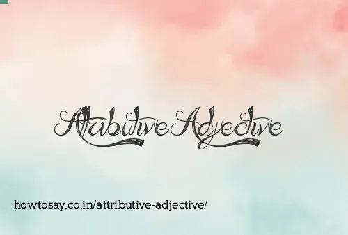 Attributive Adjective